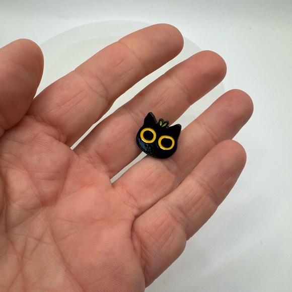 3/$15 Punk Plant Cat Enamel Pin Brooch - Picture 3 of 5